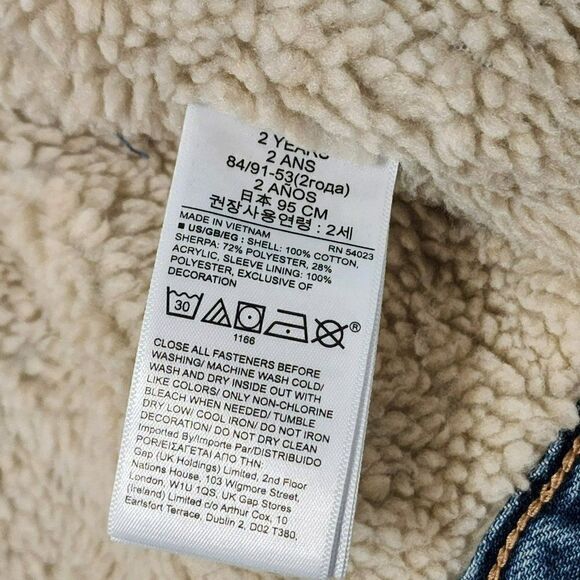 babyGap - 2T - Disney Minnie Mouse Sherpa Lined Denim Icon Jacket - Picture 7 of 9